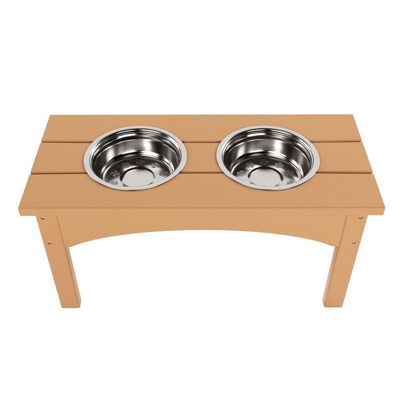 WestinTrends Elevated Pet Feeder for Cats and Dogs Puppy, Removable stainless steel eating Bowl, All Weather Resistant