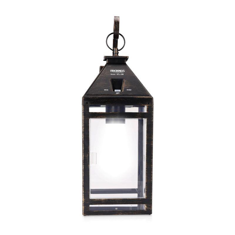 Techko Maid LED Solar Portable Decorative Outdoor Lantern: Weather-Resistant, Automatic On/Off