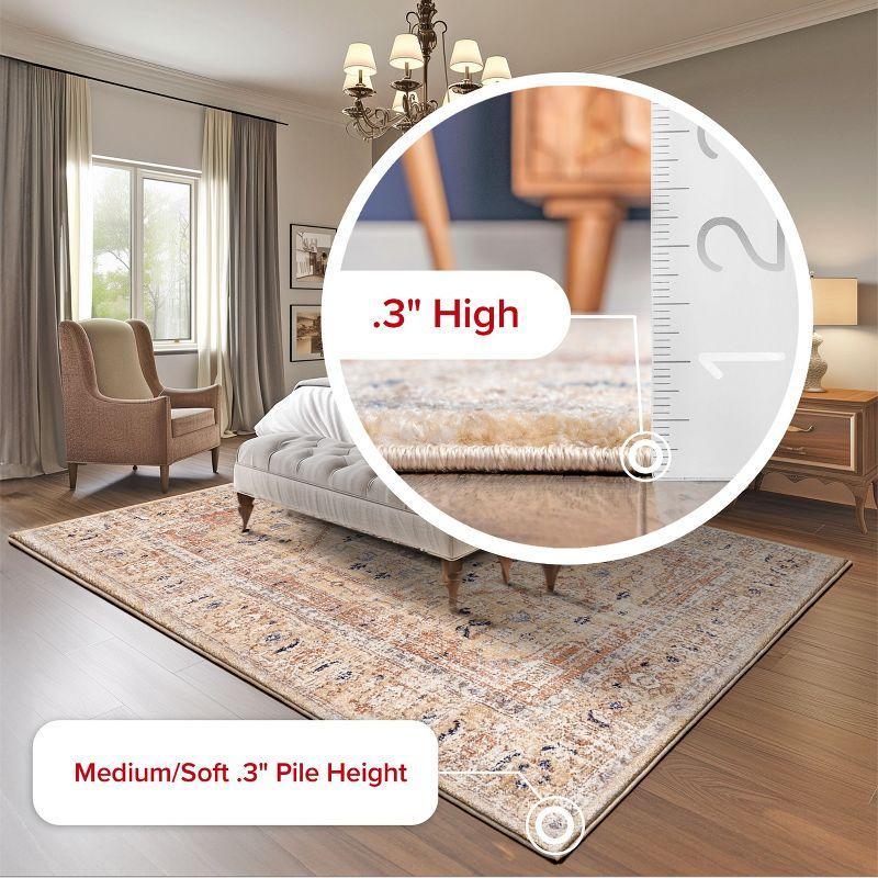 Nuloom Jacquie Oriental/Persian 7x9 Indoor Area Rug for Living Room Bedroom Dining Room Kitchen, Gold/Ivory