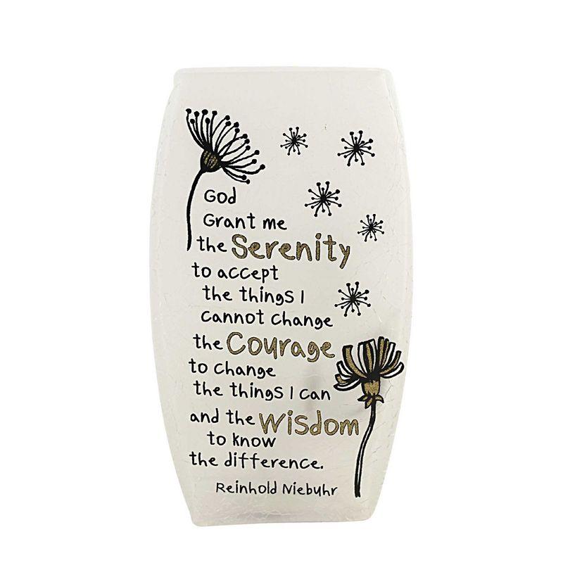 Stony Creek 8.0" Serenity Pre-Lit Med Vase Prayer Church Sobriety  -  Novelty Sculpture Lights