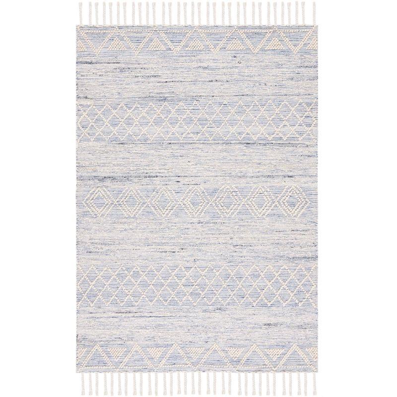 Natura NAT297 Hand Woven Indoor Area Rug - Ivory/Blue - 5'x8' - Safavieh