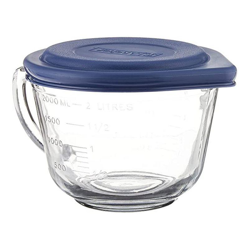 Anchor Hocking Glass Mixing Batter Bowl with Lid 2 Quart