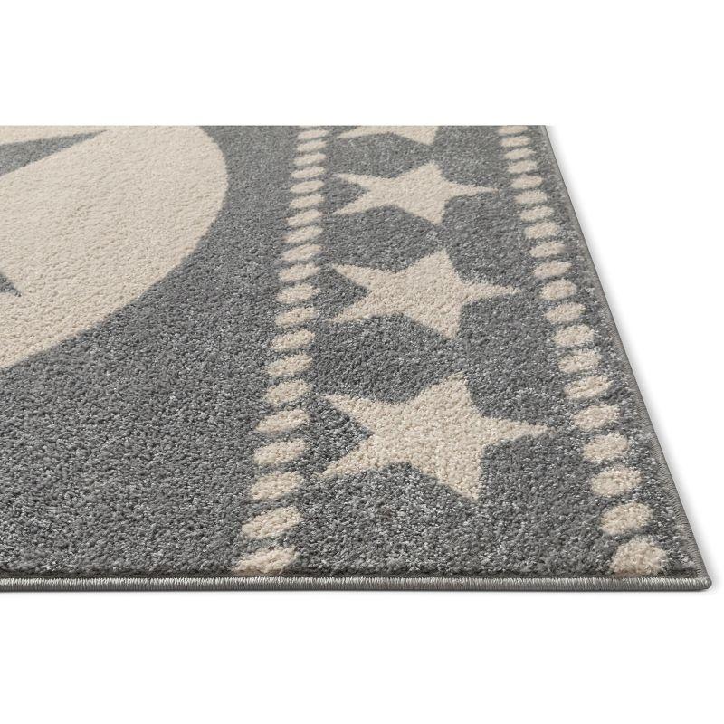 Modern Geometric Gray Synthetic Area Rug - 7'10" x 9'10"