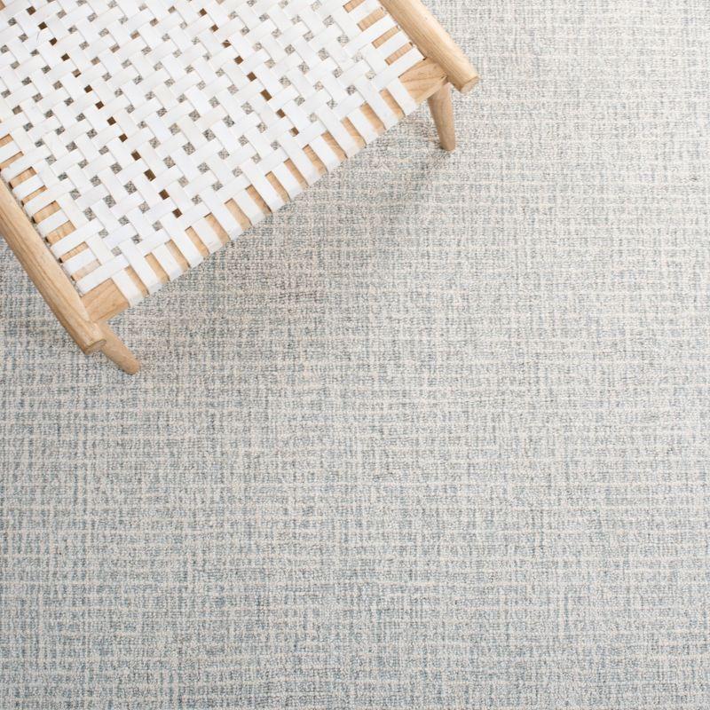 Ivory and Light Grey Handmade Wool Tufted Area Rug