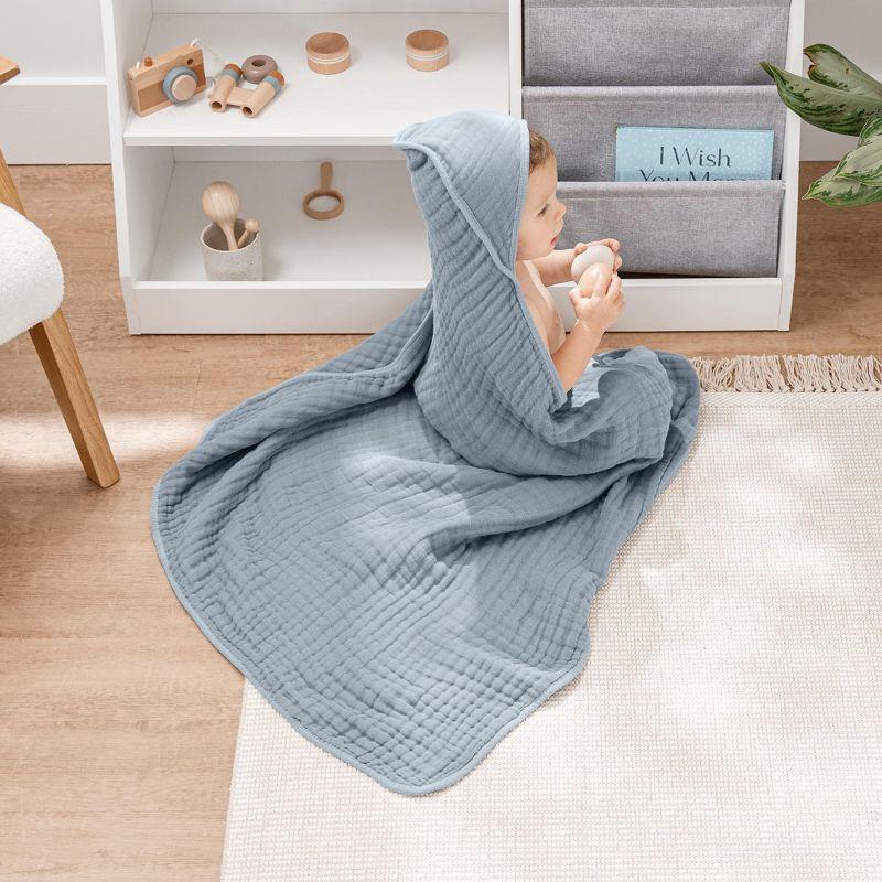 Comfy Cubs Comfy Cubs Hooded Baby Towels - 6 Layer, 100% Muslin Cotton - Large 32 X 32 Inch - 2-Pack Unisex (Set of 2)