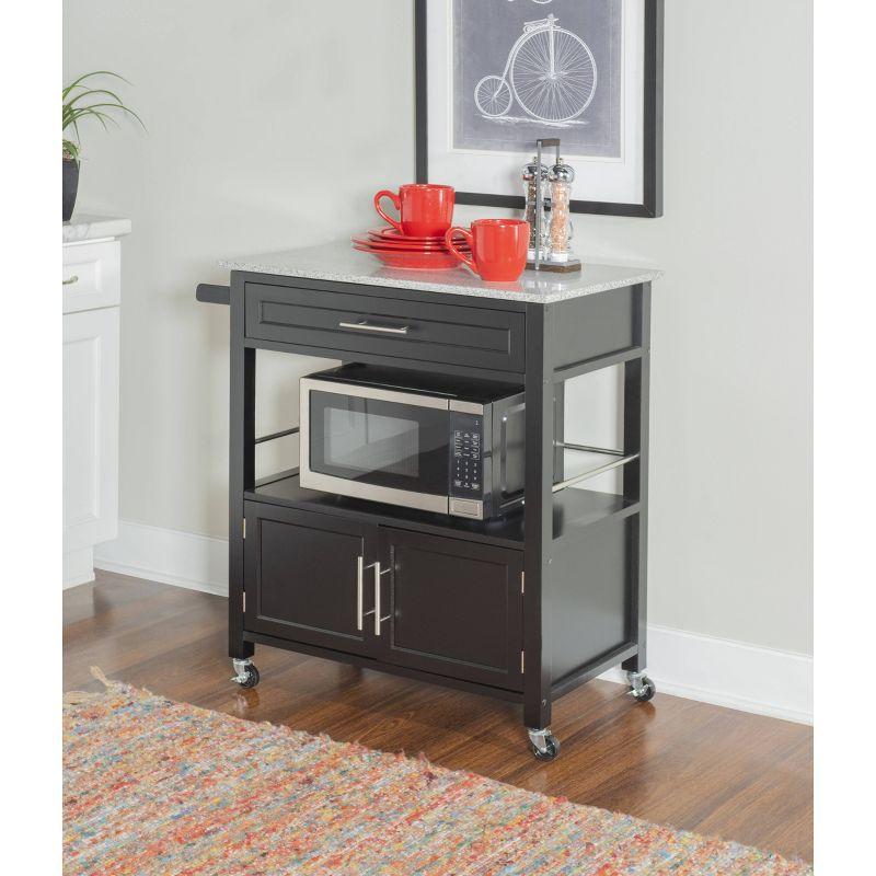 Cameron Kitchen Cart with Granite Top - Linon