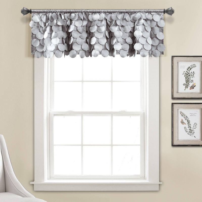 14"x70" Gigi Valance Light Gray - Lush Décor: Solid Microfiber Window Valance, Rod Pocket Style