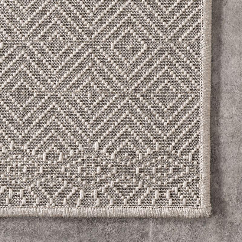 Nuloom Paloma Abstract Geometric Indoor and Outdoor Area Rug, Gray, 4'x6'