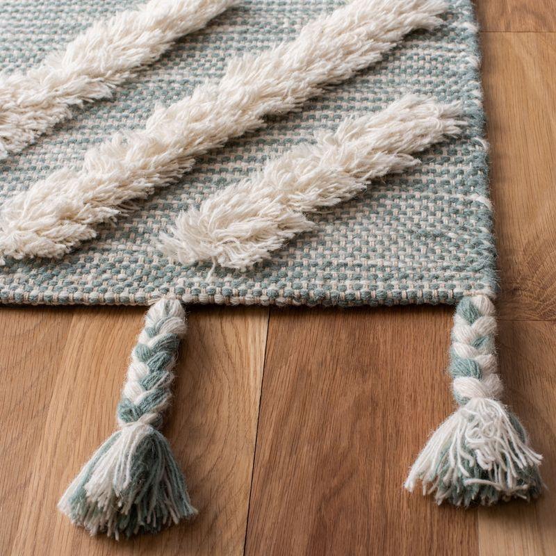 Kenya KNY331 Hand Tufted Area Rug - Aqua/Ivory - 8'x10' - Safavieh.