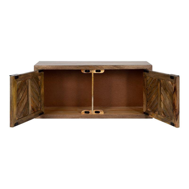 Kate and Laurel Mezzeta Decorative Wood Wall Cabinet