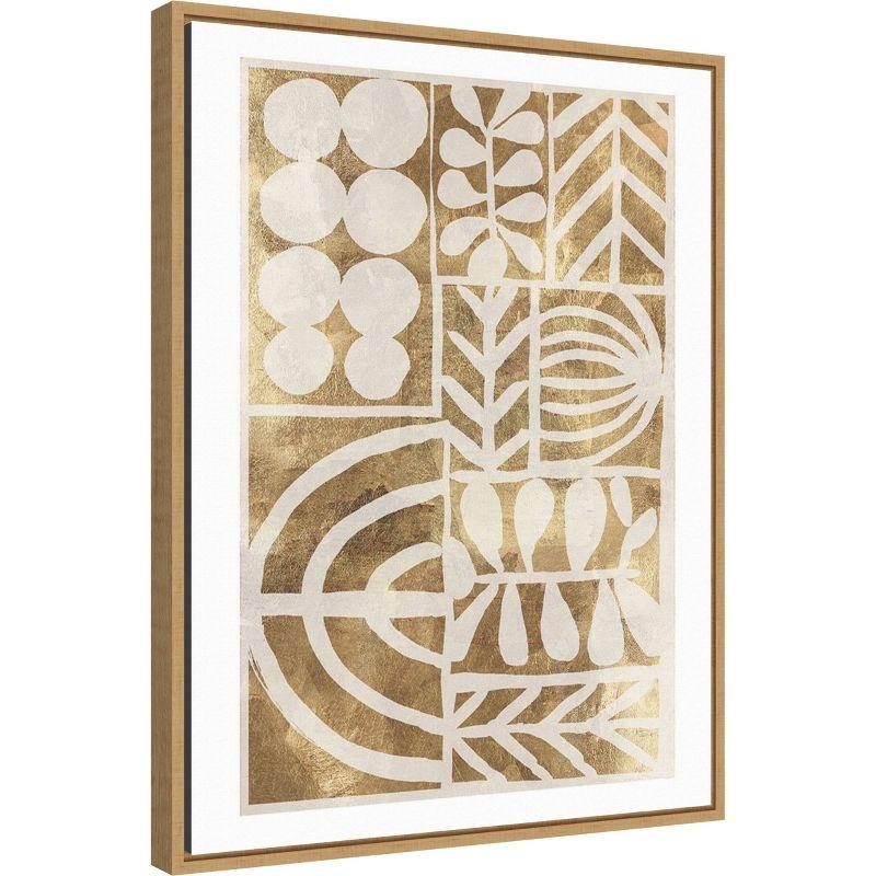 18" x 24" Botanic Print by Tom Reeves Framed Canvas Wall Art Beige - Amanti Art: Modern Lithograph, Vertical Layout, Polystyrene Frame