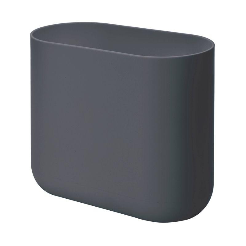 iDESIGN Recycled Plastic Slim Oval Waste Basket The Cade Collection