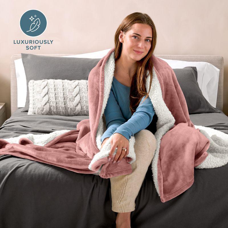 Bare Home Sherpa Fleece Blanket