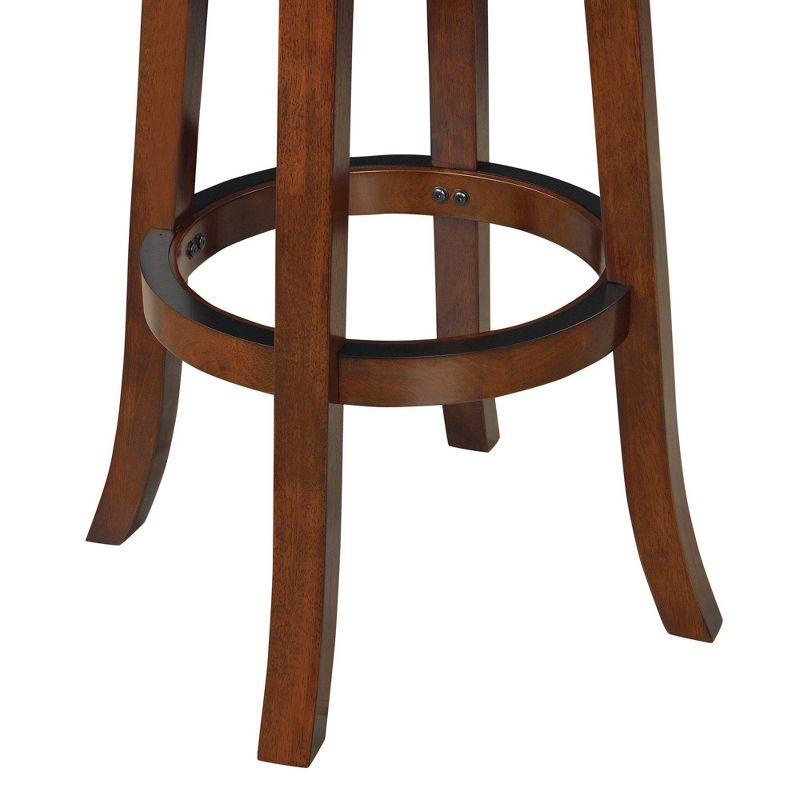 34" Extra Tall Augusta Swivel Barstool Cherry - Boraam: Modern Faux Leather, 360-Degree Swivel