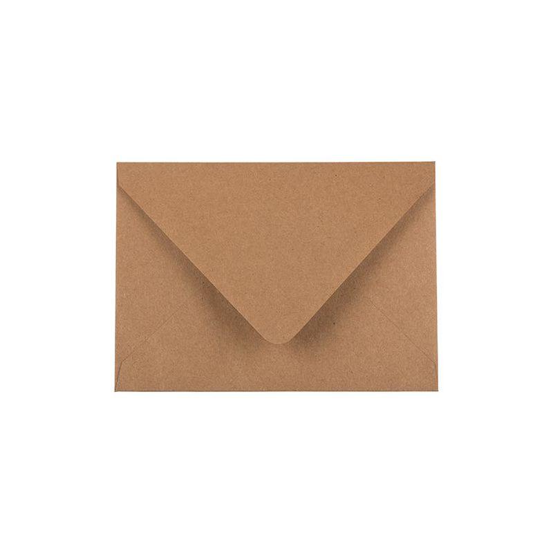 JAM PAPER A6 V-Flap Invitation Envelopes - 4 3/4 x 6 1/2 - Brown Kraft Recycled - 50/pack