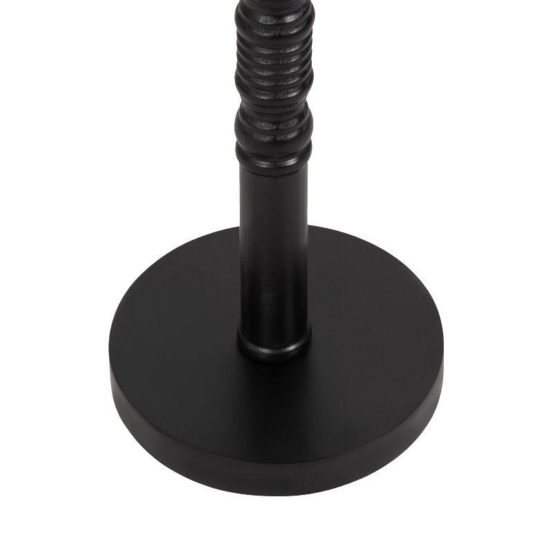 Kate and Laurel Bellport Pedestal End Table, 10x10x22, Black