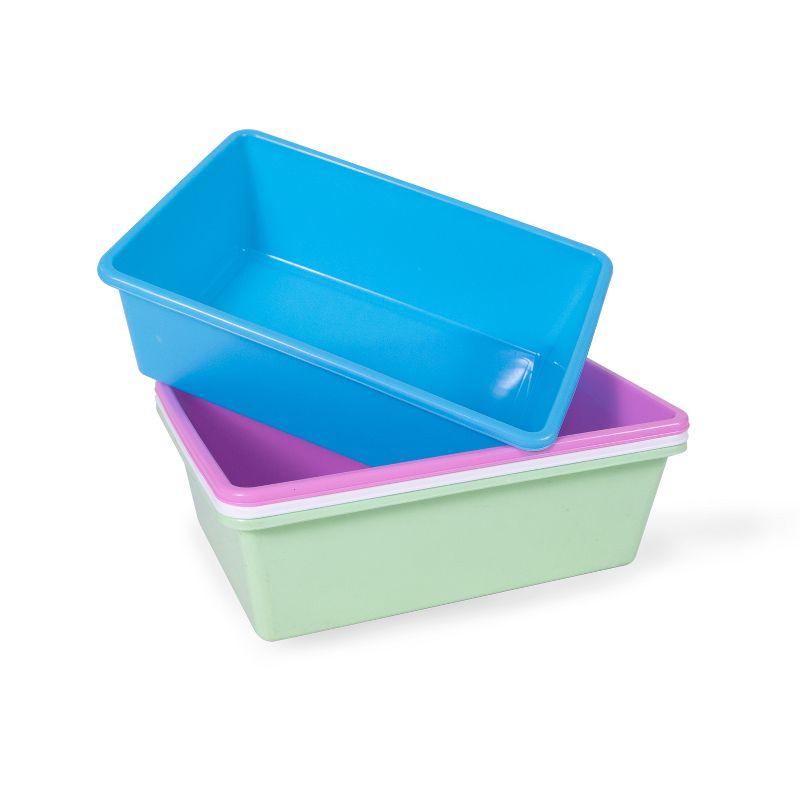 UNiPLAY Multicolor Stackable Plastic Storage Bins for Kids