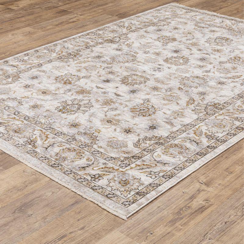 Oriental Weavers Maharaja 070W1 Ivory/ Grey Indoor Area Rug - 6'7" x 9'6"