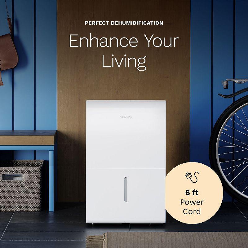 hOmeLabs hOmeLabs 50 Pint Wi-Fi Dehumidifier for up to 7,000 Sq Ft Rooms (MAX 120 Pint at 95°F, 90% RH) – Powerful Humidity Control for Large Rooms and Basements