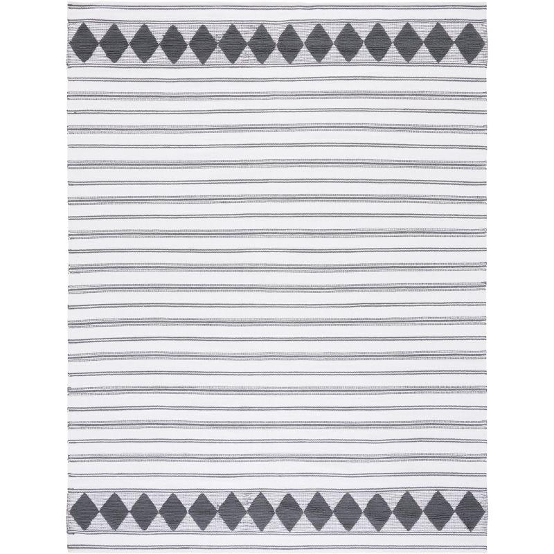 Montauk MTK708 Hand Woven, Flat Weave Indoor Area Rug - Dark Grey/Ivory - 8'x10' - Safavieh