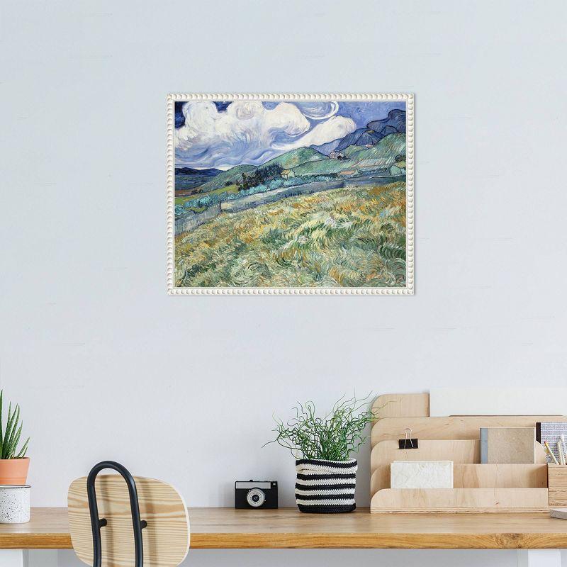 Amanti Art 20"x16" Van Gogh Landscapes with Clouds II by Vincent van Gogh Framed Canvas Wall Art Print