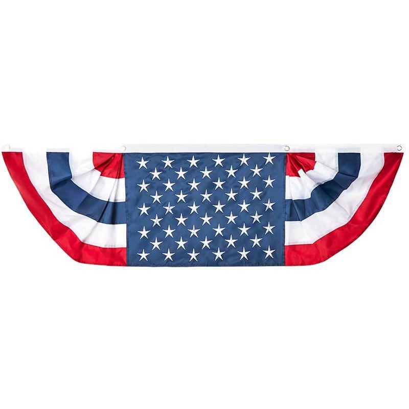 Patriotic Red White and Blue Nylon Bunting Flag