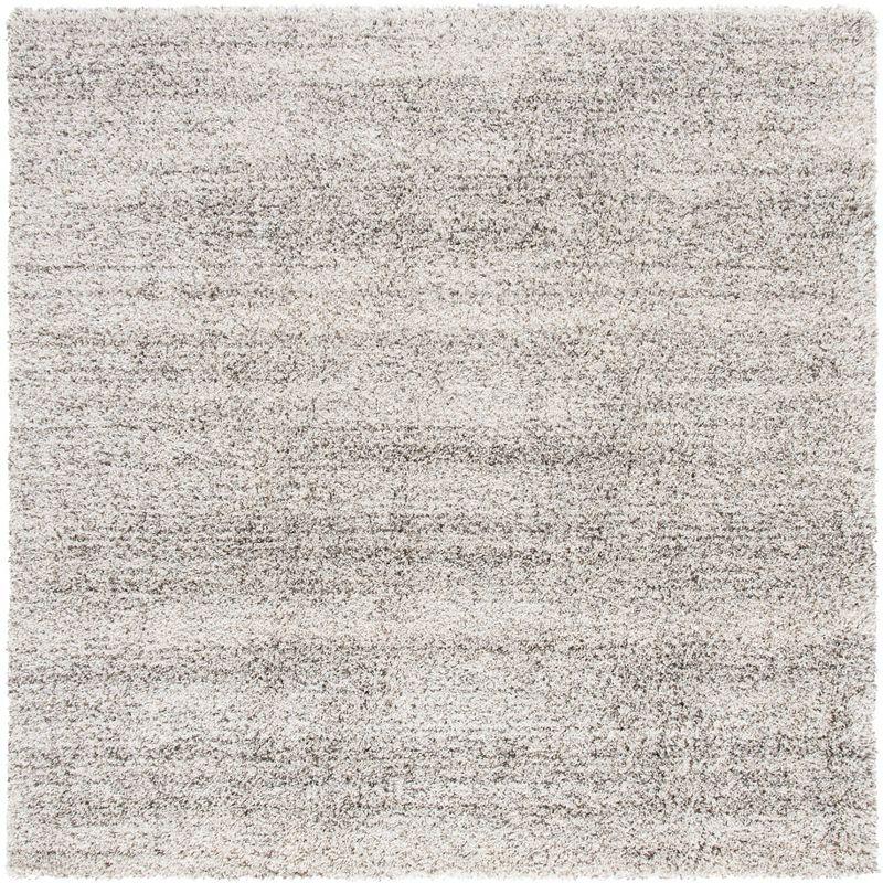 Hudson Shag SGH295 Power Loomed Indoor Area Rug - Ivory/Grey - 4'x4' - Safavieh