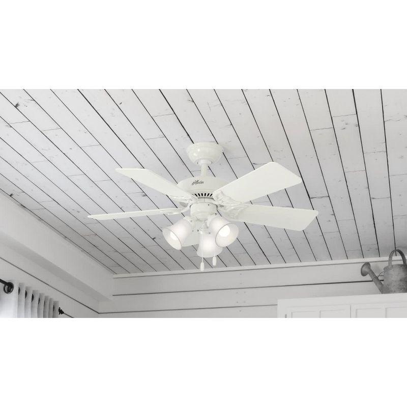 42" Southern Breeze 5 - Blade Standard Ceiling Fan with Pull Chain and Light Kit Included