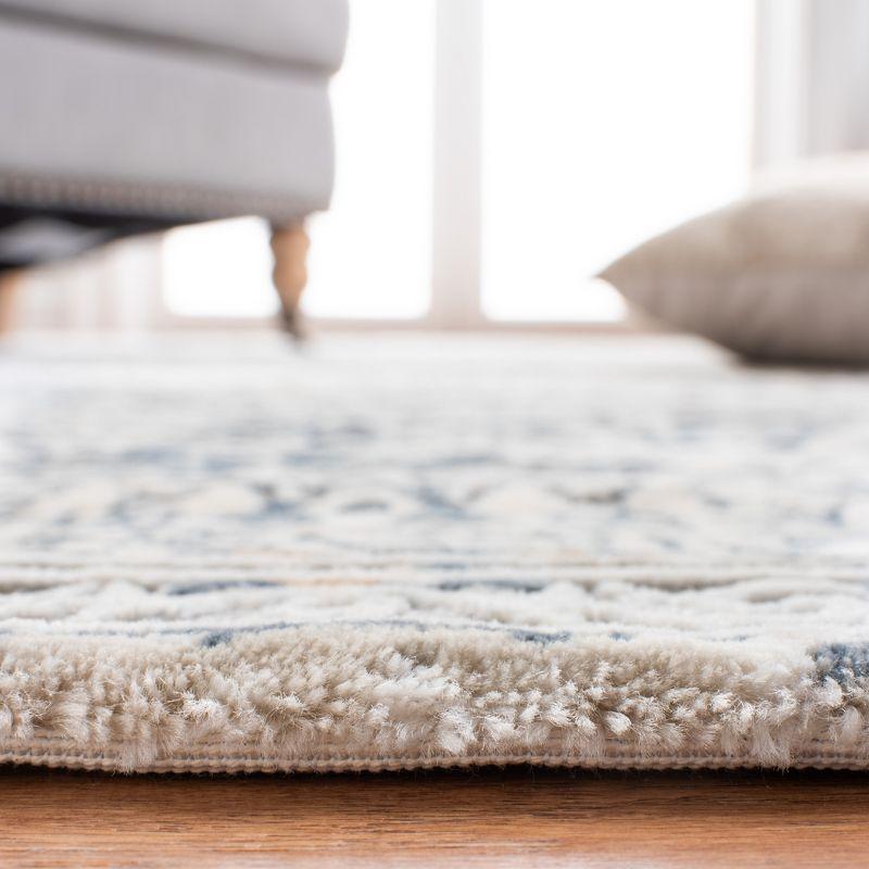 Martha Stewart Blue Synthetic Runner Rug