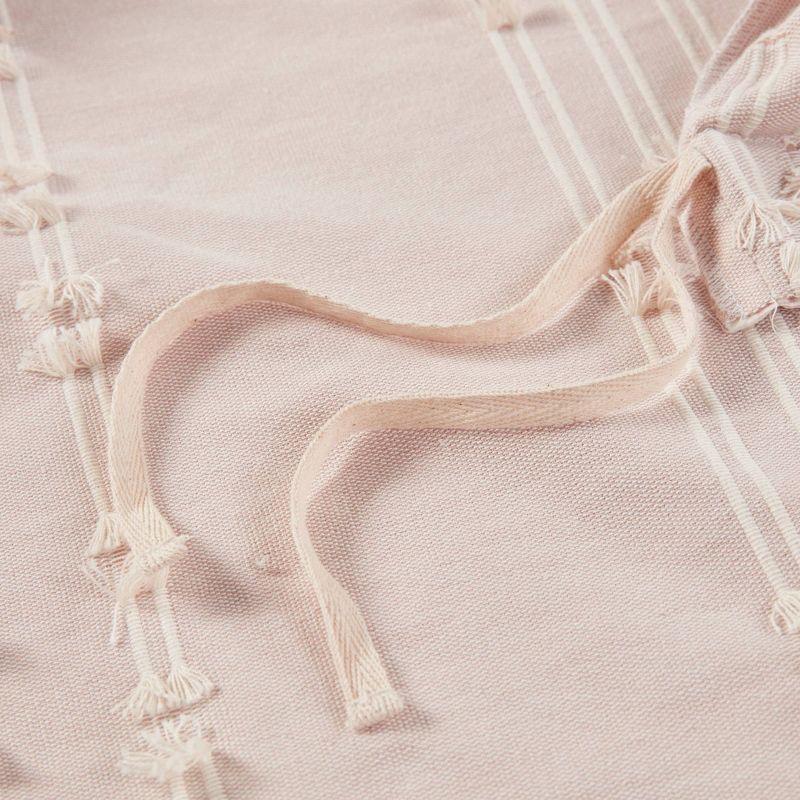 Blush Cotton Jacquard Full/Queen Duvet Cover Set