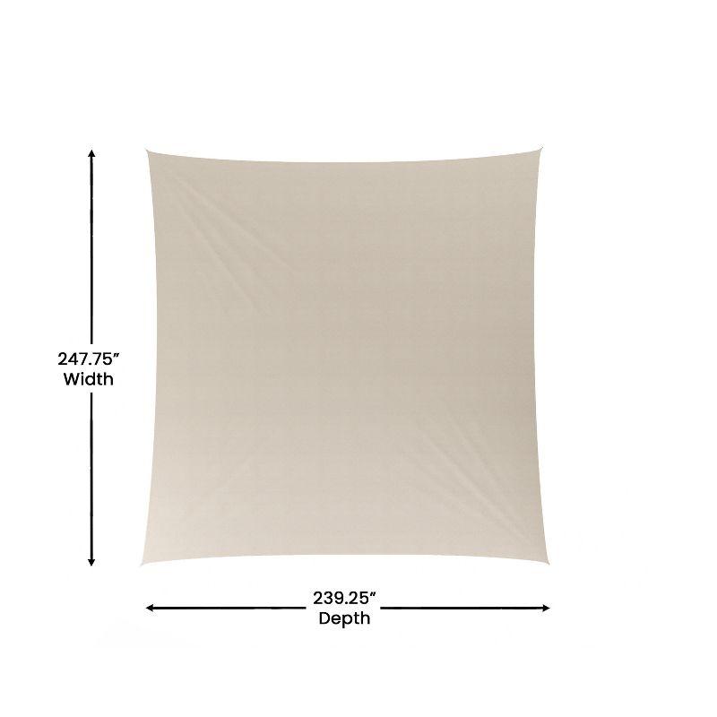 Weather Resistant Sun Shade Canopy with Included Nylon Ropes