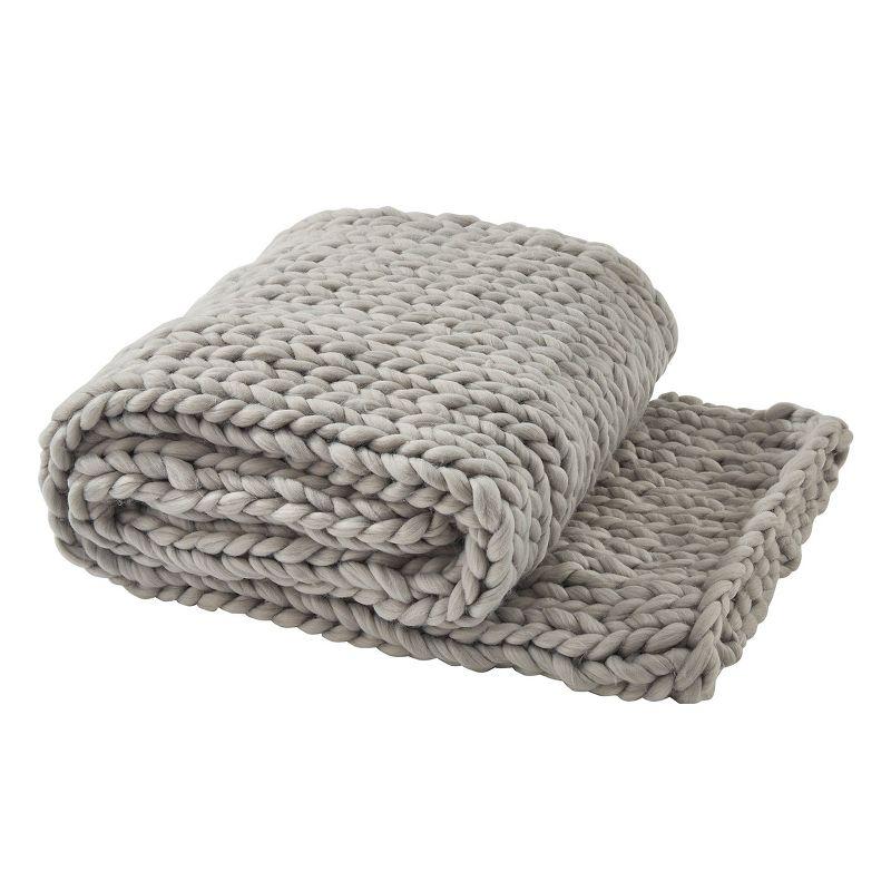 Kelly Clarkson Home Madison Hand Made Chunky Double Knit Throw Blanket