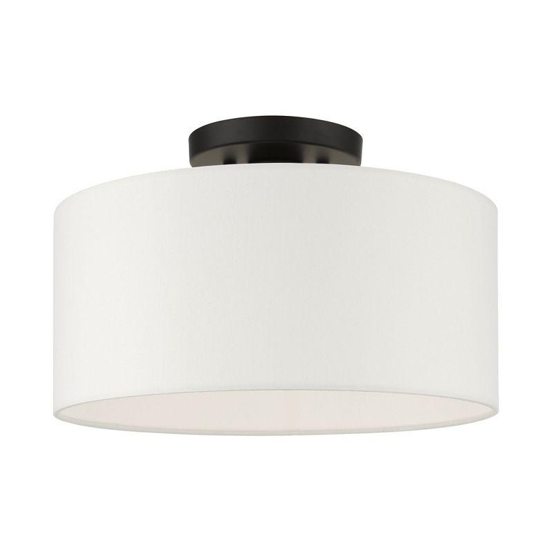 Livex Lighting Meridian 1 - Light Semi-Flush Mount in  Black