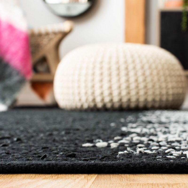 Vintage Leather VTL389 Hand Woven Indoor Accent Rug - Light Grey/Black - 3'x5' - Safavieh.