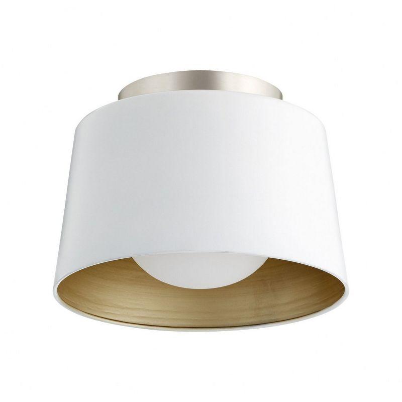 Quorum Lighting Trapeze 1 - Light Flush Mount in  Studio White