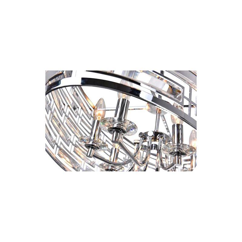 CWI Lighting Petia 8 Light Drum Shade Island Light With Chrome Finish