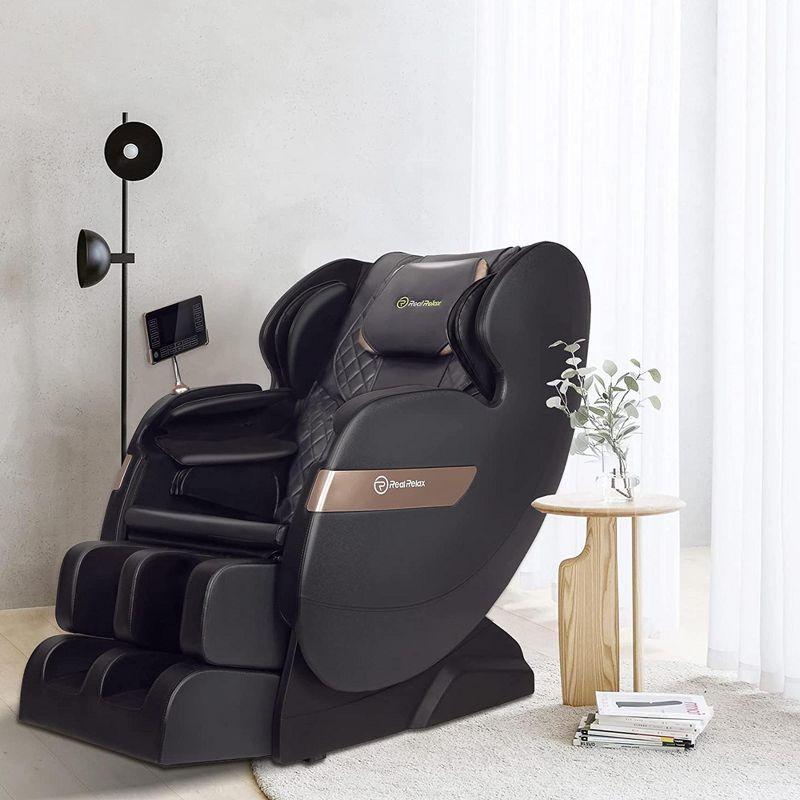 REALRELAX Favor-03 ADV Full Body Zero Gravity with Shiatsu Massage Chair,Black