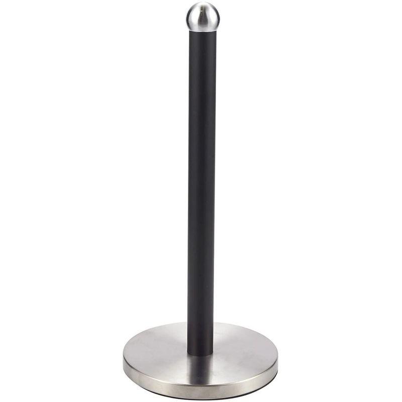 Black and Stainless Steel Paper Towel Holder