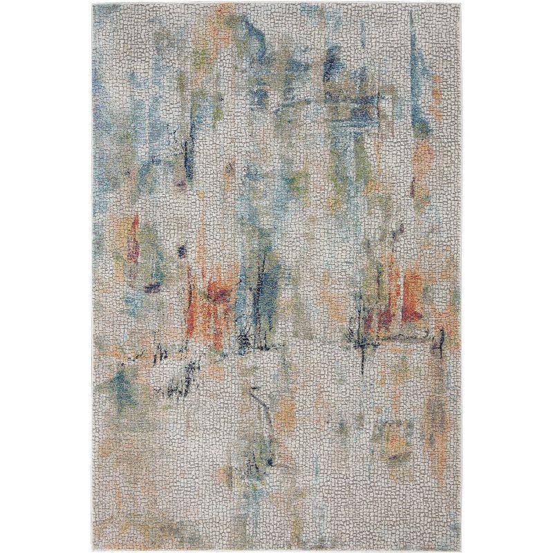 Global Vintage GLB09 Ivory/Multicolor Area Rug Abstract Artistic Brushstroke By Nourison