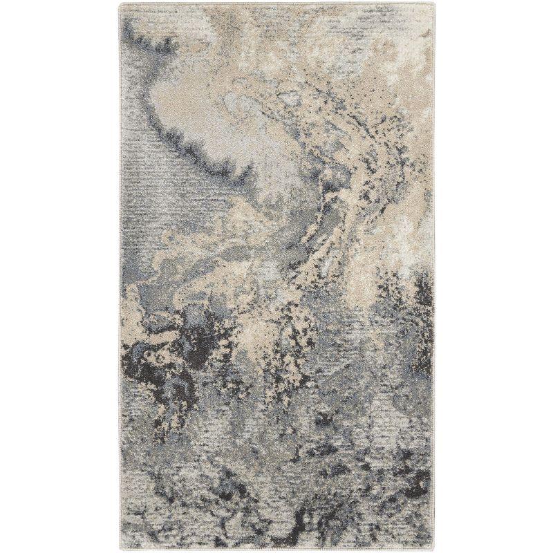 Nourison Maxell Modern Abstract Indoor Area Rug Grey 3' x 5'
