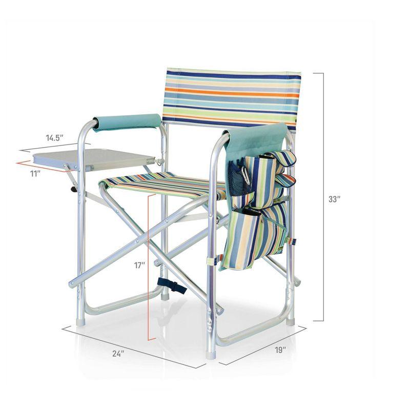 Picnic Time Sports Outdoor Portable Camp Chair with Side Table