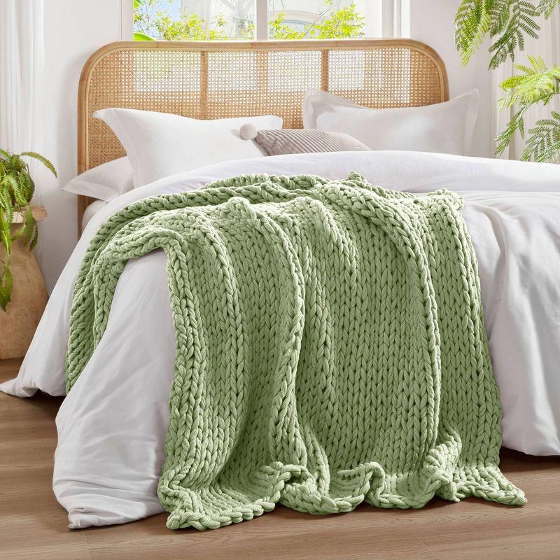 50"x60" Chunky Double Knit Handmade Throw Blanket - Madison Park