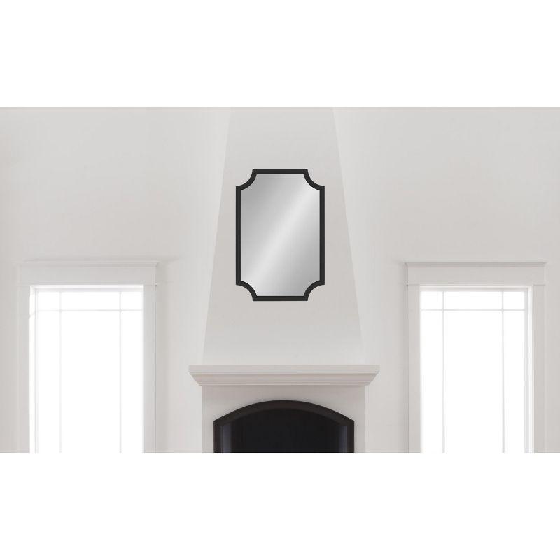 Kate and Laurel Hogan Wood Framed Mirror with Scallop Corners