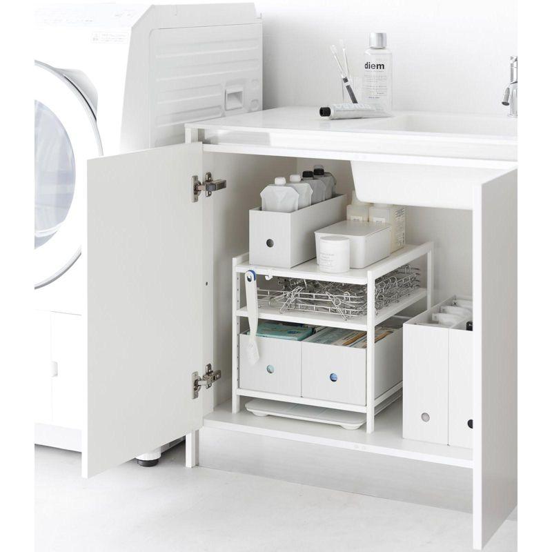 Yamazaki Home Yamazaki Home Three-Tier Cabinet Storage Rack, Steel, Adjustable