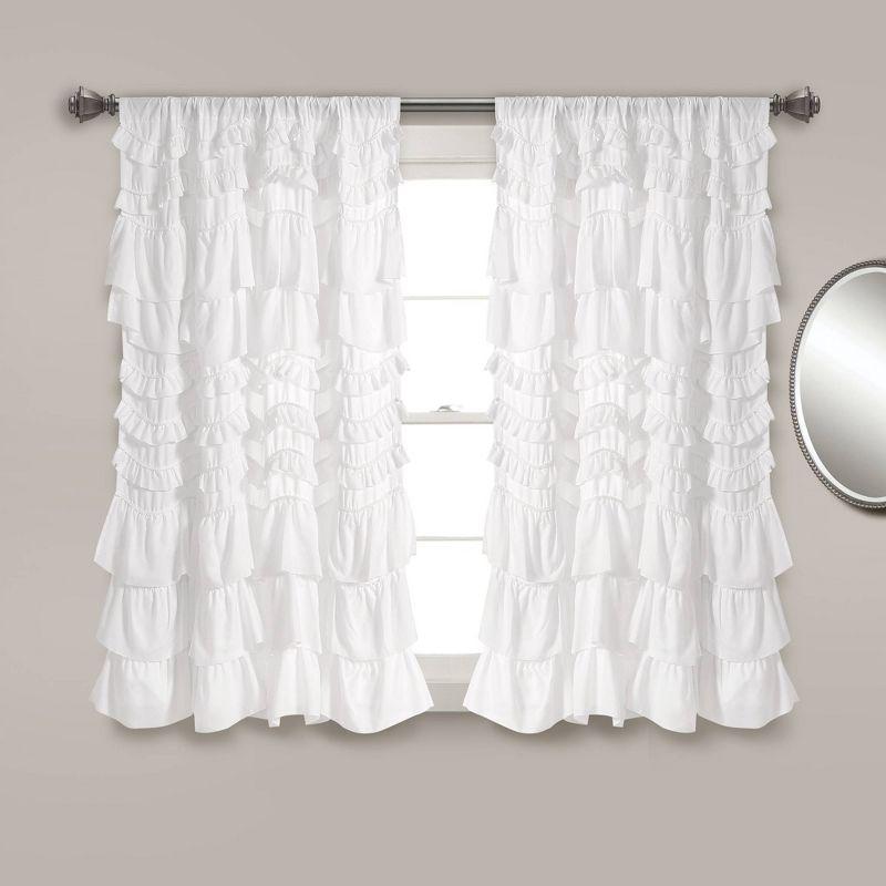 Lush Decor Kemmy Polyester Semi Sheer Curtain Single Panel