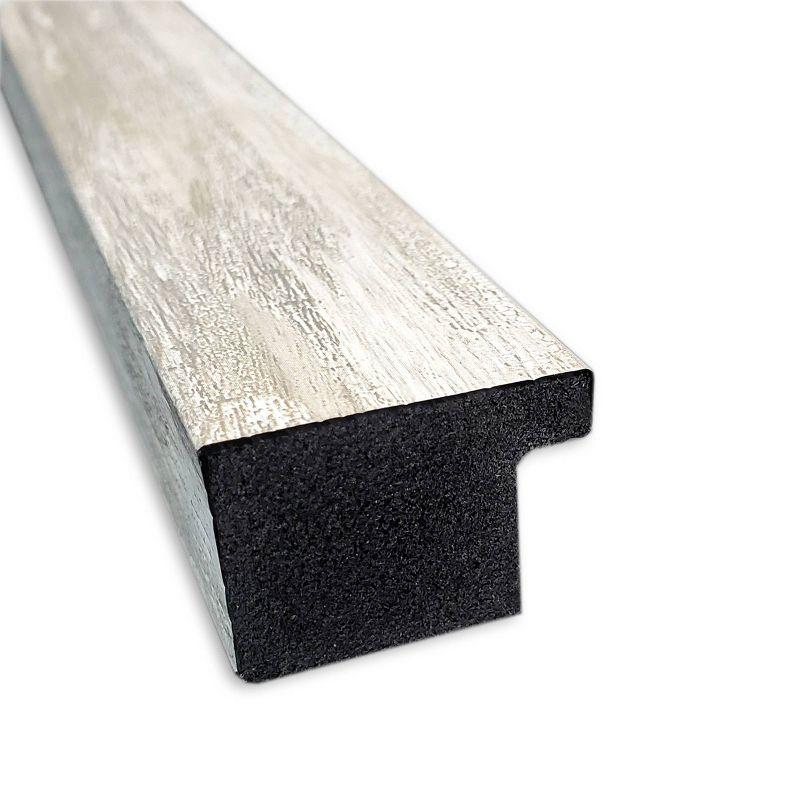 30" x 24" Crackled Narrow Framed Bathroom Vanity Wall Mirror Metallic - Amanti Art: Modern Rectangle, Beveled, Wall Mount
