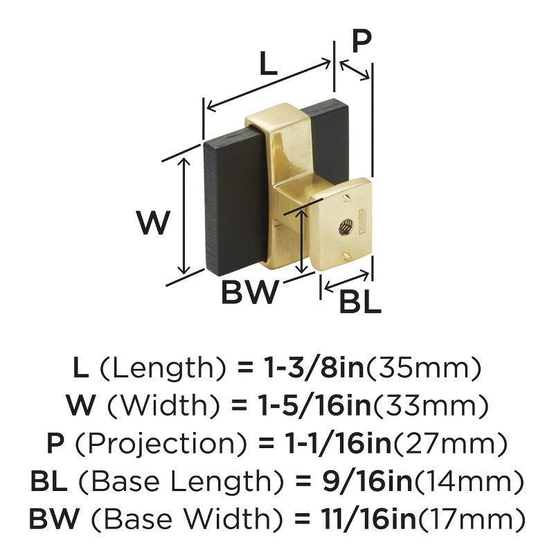 1-3/8" Length Square Knob