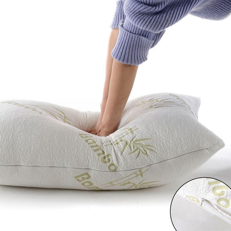 Shredded Memory Foam Pillow with Bamboo Cover