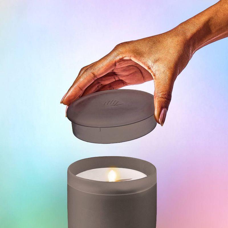 Lifelines Flameless Candle Diffuser - Frosted Glass Charcoal