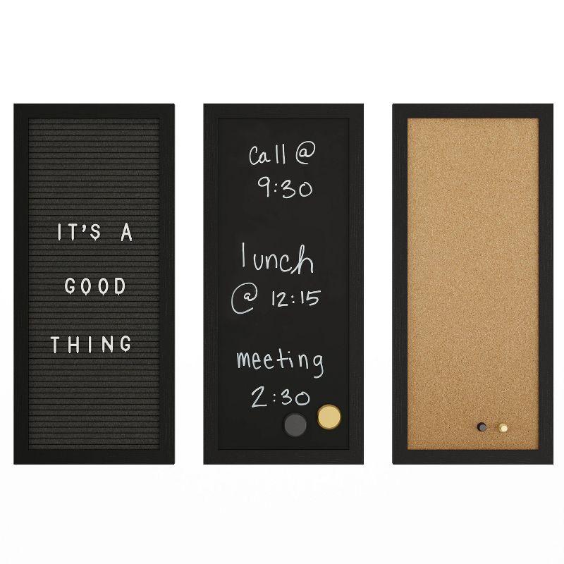 Martha Stewart Thomas Martha Stewart Cork Board, Chalk Board, Letter Board Set with Included Push Pins, Magnets, Liquid Chalk
